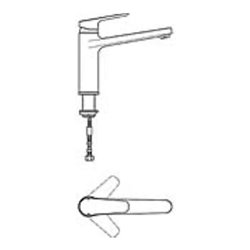 Ideal Standard Einhebel-Küchenarmatur CERAPLAN III Vorfenstermontage chrom