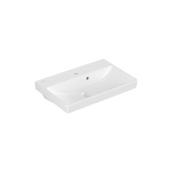V&B Waschtisch Compact AVENTO 55x37cm, 1 Hahnloch, mit Überlauf, weiß