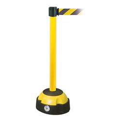 Moravia Gurt-Warnständer MORION gelb mit schwarz/gelbem Band 985 mm 50 mm