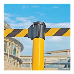 Moravia Gurt-Warnständer MORION gelb mit schwarz/gelbem Band 985 mm 50 mm