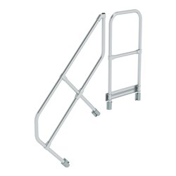 MUNK zweiter Handlauf Aluminium-Treppe Plattform 45°