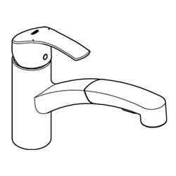 Grohe Einhand-Spültischbatterie EUROSMART DN 15, ausziehbare Spülbrause chrom