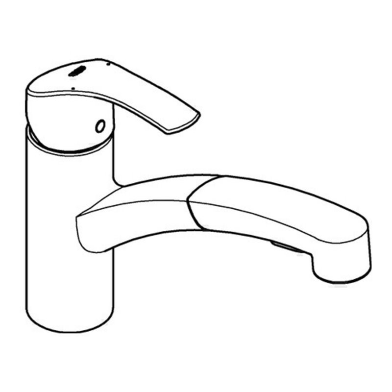 Grohe Einhand-Spültischbatterie EUROSMART DN 15, ausziehbare Spülbrause chrom