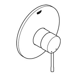 Grohe Einhand-Brausebatterie ESSENCE Fertigmontageset supersteel