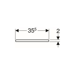 Geberit WC-Sitz Renova mh, o Abs, Befestig. v unt, Scharn. ES