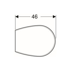 Geberit WC-Sitz Renova mh, o Abs, Befestig. v unt, Scharn. ES
