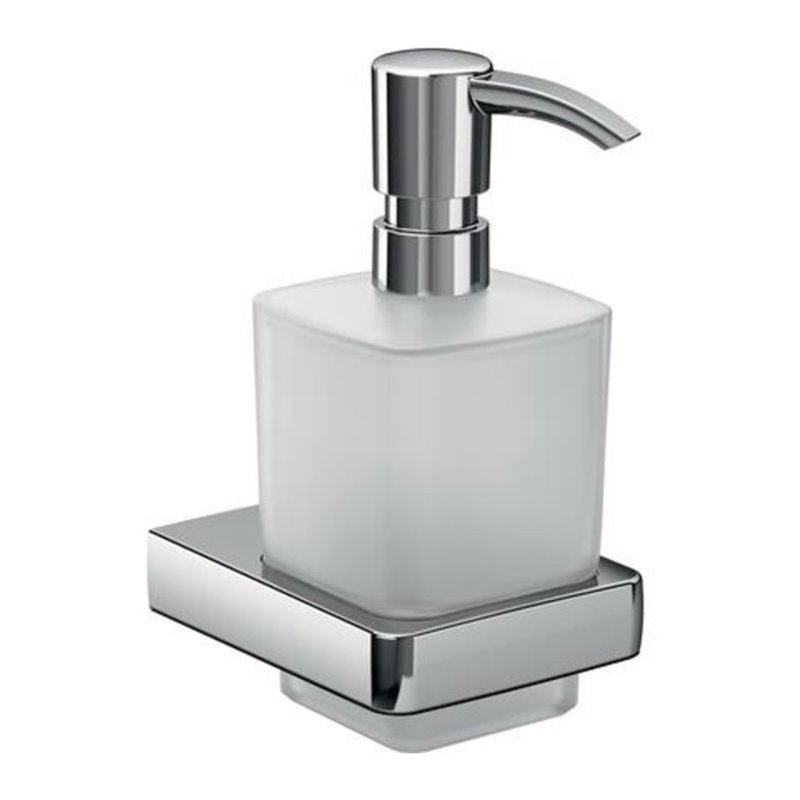 EMCO Flüssigseifenspender TREND Behälter Kristallglas satiniert, Dosierpumpe Kunststoff chrom