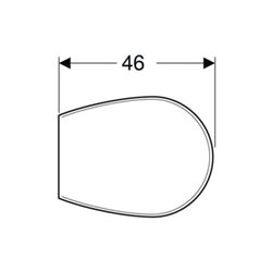 Geberit WC-Sitz Renova pg., o Abs, Befestig. v unt, Scharn. ES