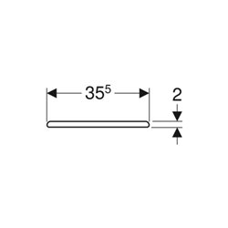 Geberit WC-Sitz Renova pg., o Abs, Befestig. v unt, Scharn. ES
