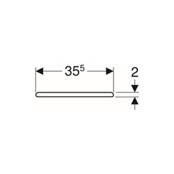 Geberit WC-Sitz Renova pg., o Abs, Befestig. v unt, Scharn. ES