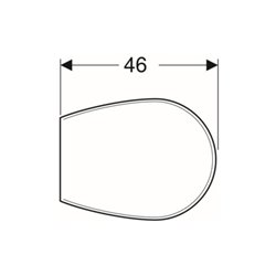 Geberit WC-Sitz Renova pg., o Abs, Befestig. v unt, Scharn. ES