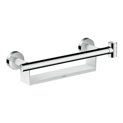 hansgrohe Unica Haltegriff Comfort mit Ablage und Brausehalter, weiß/chrom