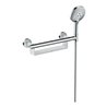 hansgrohe Unica Haltegriff Comfort mit Ablage und Brausehalter, weiß/chrom
