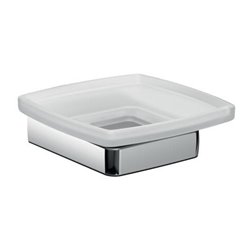 EMCO Seifenhalter TREND Kristallglas satiniert, Wandmodell chrom