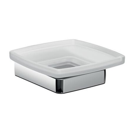 EMCO Seifenhalter TREND Kristallglas satiniert, Wandmodell chrom