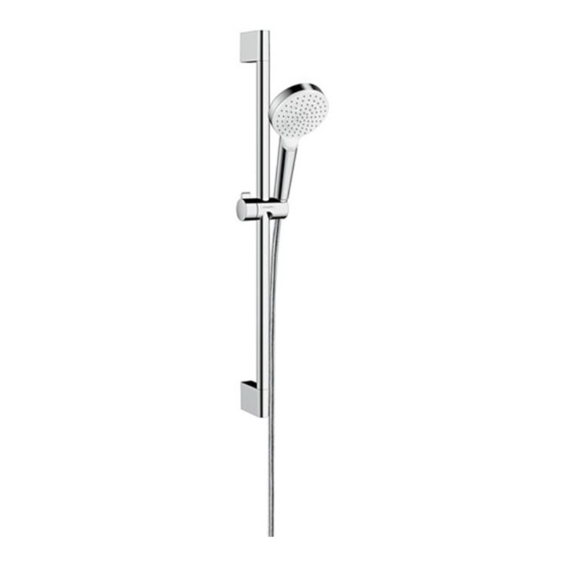 hansgrohe Brauseset CROMETTA 1JET Unica´ Croma Brausestange 650 mm weiß/chrom