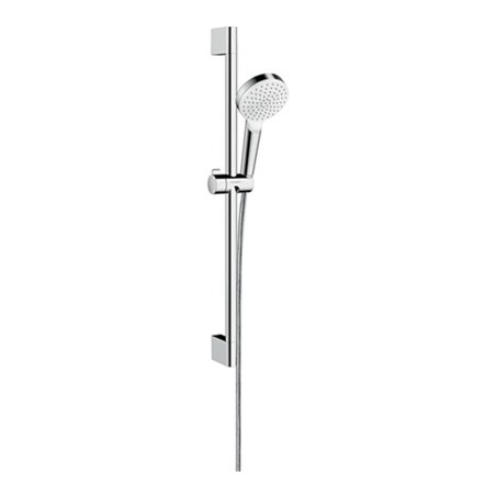 hansgrohe Brauseset CROMETTA 1JET Unica´ Croma Brausestange 650 mm weiß/chrom