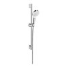 hansgrohe Brauseset CROMETTA 1JET Unica´ Croma Brausestange 650 mm weiß/chrom