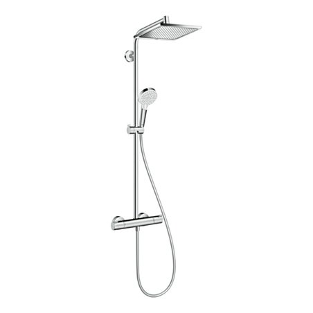 hansgrohe Showerpipe Crometta E EcoSmart mit Thermostat, 1jet, 9 l/min, chrom