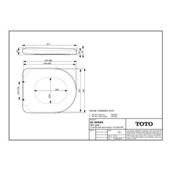 TOTO WC-Sitz NC Absenkautomatik, mit Edelstahlscharnieren weiß