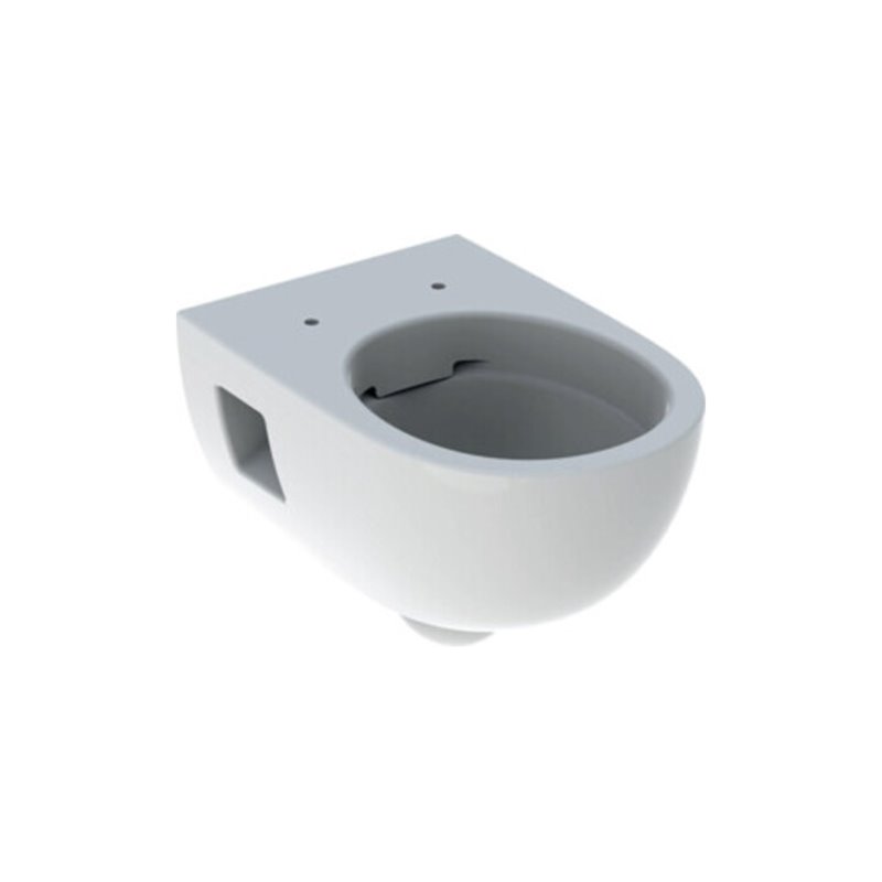Geberit Wand-WC, Tiefspüler Renova 6/5 l, teilgeschl. Form, rimfree, weiß