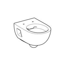 Geberit Wand-WC, Tiefspüler Renova 6/5 l, teilgeschl. Form, rimfree, weiß