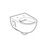 Geberit Wand-WC, Tiefspüler Renova 6/5 l, teilgeschl. Form, rimfree, weiß