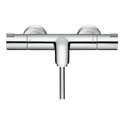 hansgrohe Wannen-Thermostat Ecostat 1001 CL 296x102mm, AP, 2 Verb, Ausl. 182mm, chr