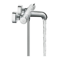 hansgrohe Wannen-Thermostat Ecostat 1001 CL 296x102mm, AP, 2 Verb, Ausl. 182mm, chr