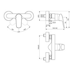 Ideal Standard Brausearmatur CERAFLEX AP chrom