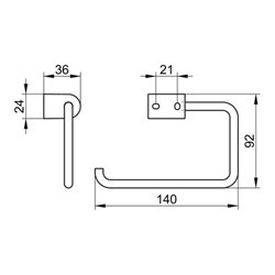 Keuco Toilettenpapierhalter SMART.2 offene Form verchromt