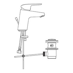 Ideal Standard Waschtischarmatur CERAFLEX mit Metallablauf, 5 l/min chrom