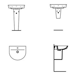 Ideal Standard Waschtisch AIR ARC CONNECT 550 mm weiß