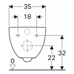 Geberit Wand-WC, Tiefspüler Acanto 4,5 l, geschlossen, rimfree, weiß