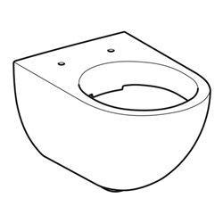 Geberit Wand-WC, Tiefspüler Acanto 4,5 l, geschlossen, rimfree, weiß