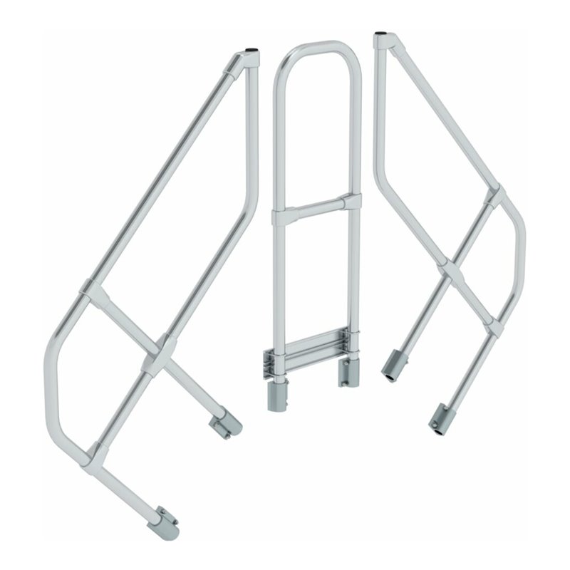 MUNK zweiter Handlauf Aluminium-Überstieg stationär/fahrbar 45°