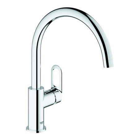 Grohe Einhand-Spültischarmatur BAULOOP DN 15, Einlochmontage, hoher Auslauf chrom
