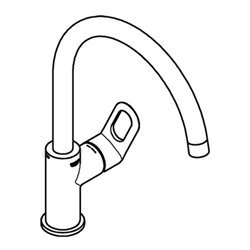 Grohe Einhand-Spültischarmatur BAULOOP DN 15, Einlochmontage, hoher Auslauf chrom