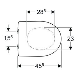 Geberit WC-Sitz Renova S. ES, w, o. Absenkaut., Befestig. v ob