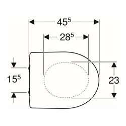 Geberit WC-Sitz Renova S. ES, w, o. Absenkaut., Befestig. v ob