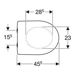 Geberit WC-Sitz Renova S. ES, w, o. Absenkaut., Befestig. v ob