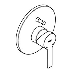 Grohe Einhand-Wannenbatterie LINEARE chrom