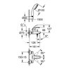 Grohe Einhand-Wannenbatterie EUROSMART DN 15, Wandmontage chrom