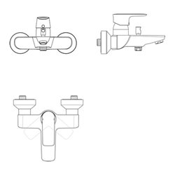 Ideal Standard Badearmatur CONNECT AIR AP chrom