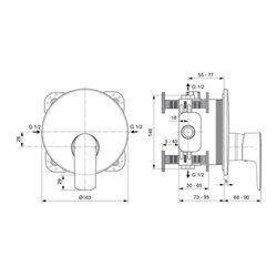 Ideal Standard Brausearmatur CONNECT AIR UP Bausatz 2 chrom