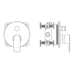 Ideal Standard Badearmatur CONNECT AIR UP Bausatz 2 chrom