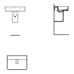 Ideal Standard Waschtisch STRADA II ohne Hahnloch, Unterseite geschliffen 600 x 430 x 170 mm weiß