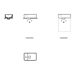 Ideal Standard Handwaschbecken STRADA II Hahnbank links 450 x 270 x 170 mm weiß