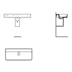 Ideal Standard Waschtisch STRADA II ohne Hahnloch, Unterseite geschliffen 1000 x 430 x 170 mm weiß
