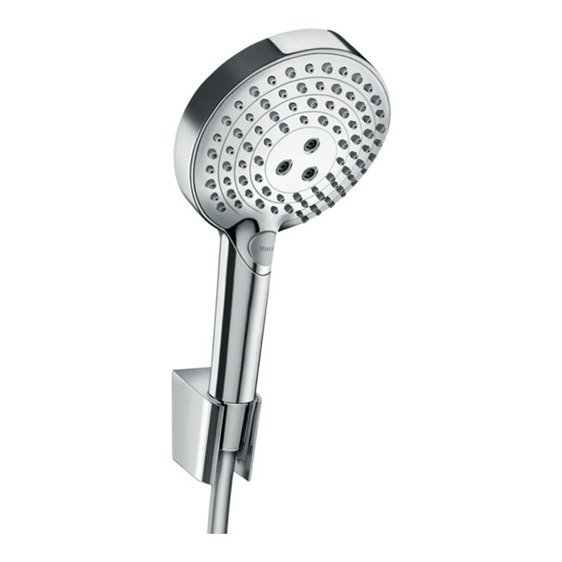 hansgrohe Brausehalter-Set Raindance Select S 1250mm Brauseschlauch, 3jet, chrom